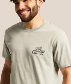 Tops|Graphic T-Shirts | Tail Chasers Club Raise 'Em Right T-Shirt Bay Pigment Dye