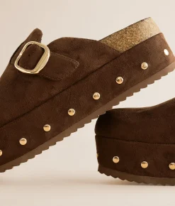 Shoes | Mia Raizel Studded Platform Clog Chocolate