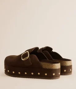 Shoes | Mia Raizel Studded Platform Clog Chocolate