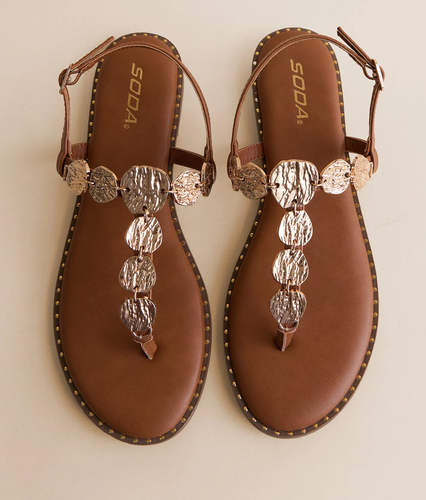 Soda Ramlans Sandal Lt Tan Hot