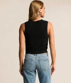 Tops | Z Supply Ramona Cropped Sweater Tank Top Black