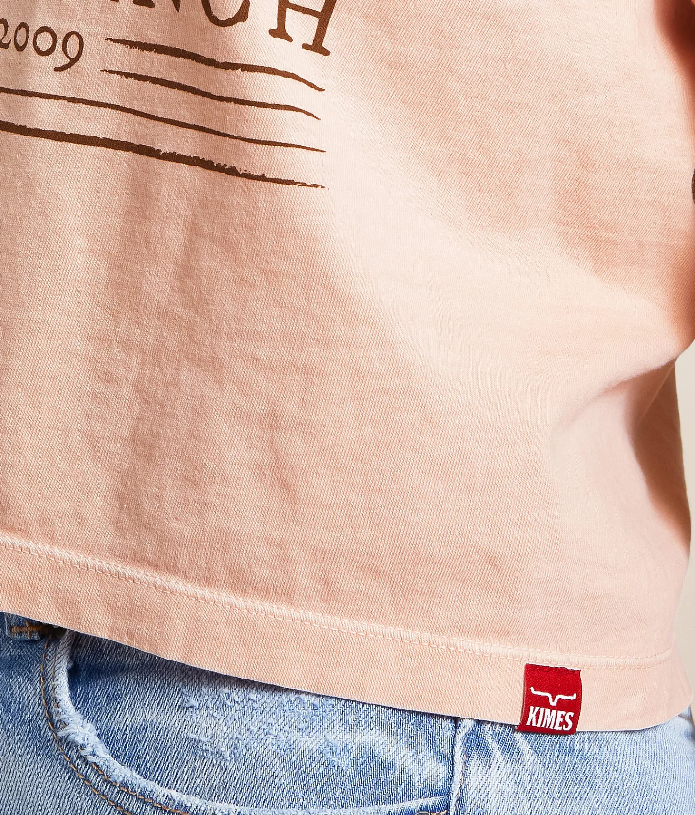Tops | Kimes Ranch Randy Bareback Cropped T-Shirt Peach