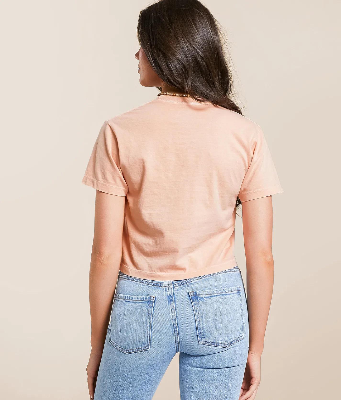 Tops | Kimes Ranch Randy Bareback Cropped T-Shirt Peach