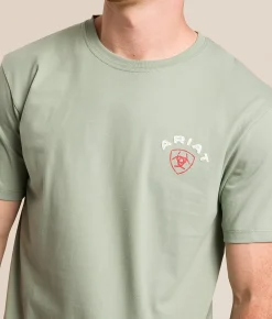 Tops|Graphic T-Shirts | Ariat Ranger Rope Circle T-Shirt Lily Pad