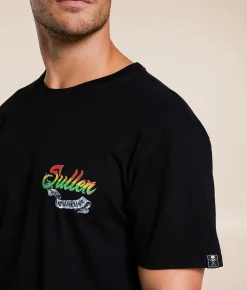 Graphic T-Shirts | Sullen Rasta Skull T-Shirt Jet Black