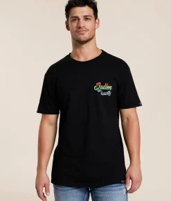 Graphic T-Shirts | Sullen Rasta Skull T-Shirt Jet Black
