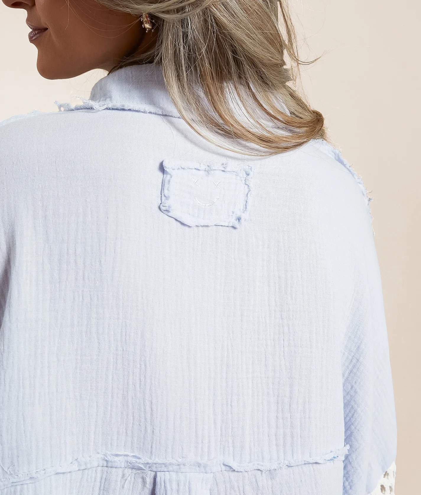 POL Raw Edge Textured Shirt Pistachio Best
