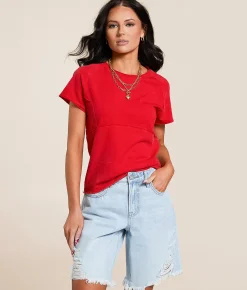 Gilded Intent Raw Edge T-Shirt Sandshell