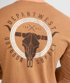 Graphic T-Shirts | Departwest Rawhide T-Shirt Brown Sugar Heather