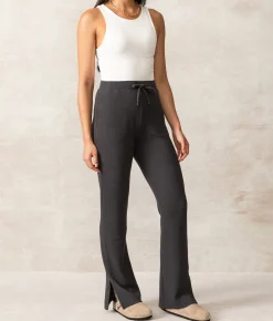 Bottoms|Activewear | Buckle Black Raya Split Flare Pant Charcoal