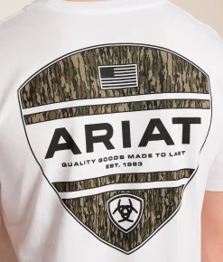 Tops|Graphic T-Shirts | Ariat Realcamo Shield T-Shirt White