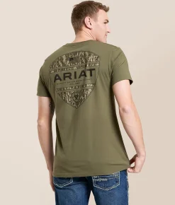Ariat Realcamo Shield T-Shirt Army Green Outlet