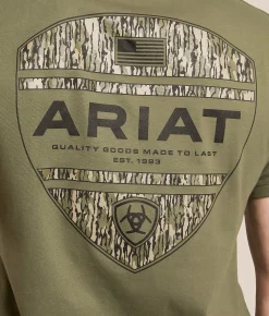 Ariat Realcamo Shield T-Shirt Army Green Outlet