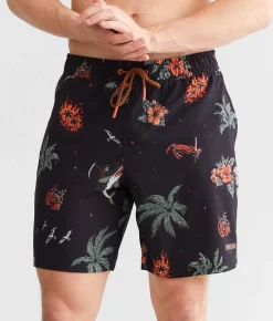 Sullen Reaper Shark Stretch Swim Trunks Black Best