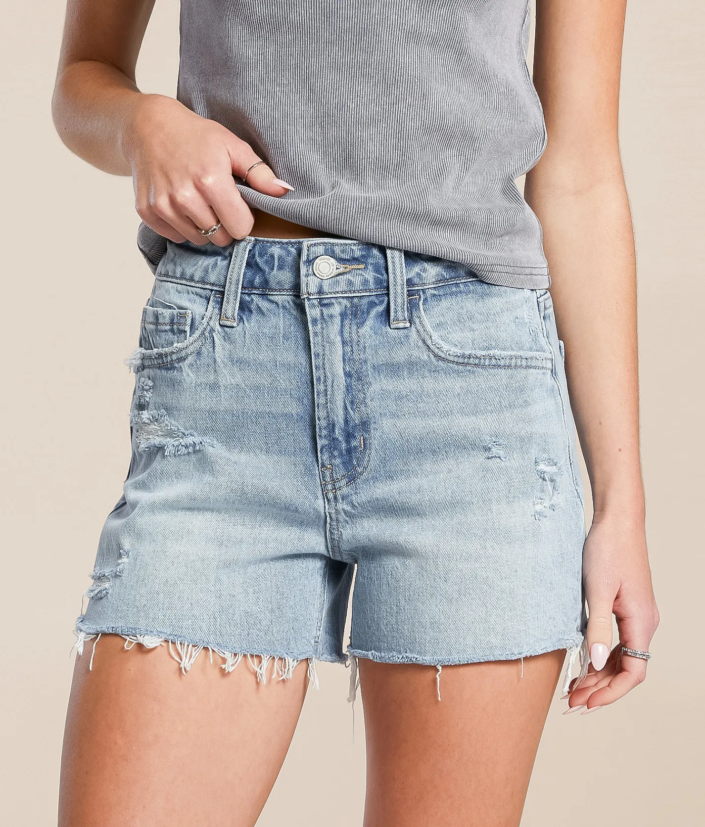 Bottoms|Shorts | VERVET by Flying Monkey Rebecca High Rise Stretch Short Geniality