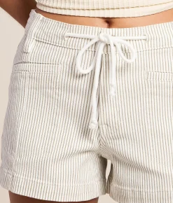 Bottoms|Shorts | VERVET by Flying Monkey Rebecca d Stretch Short Stripe