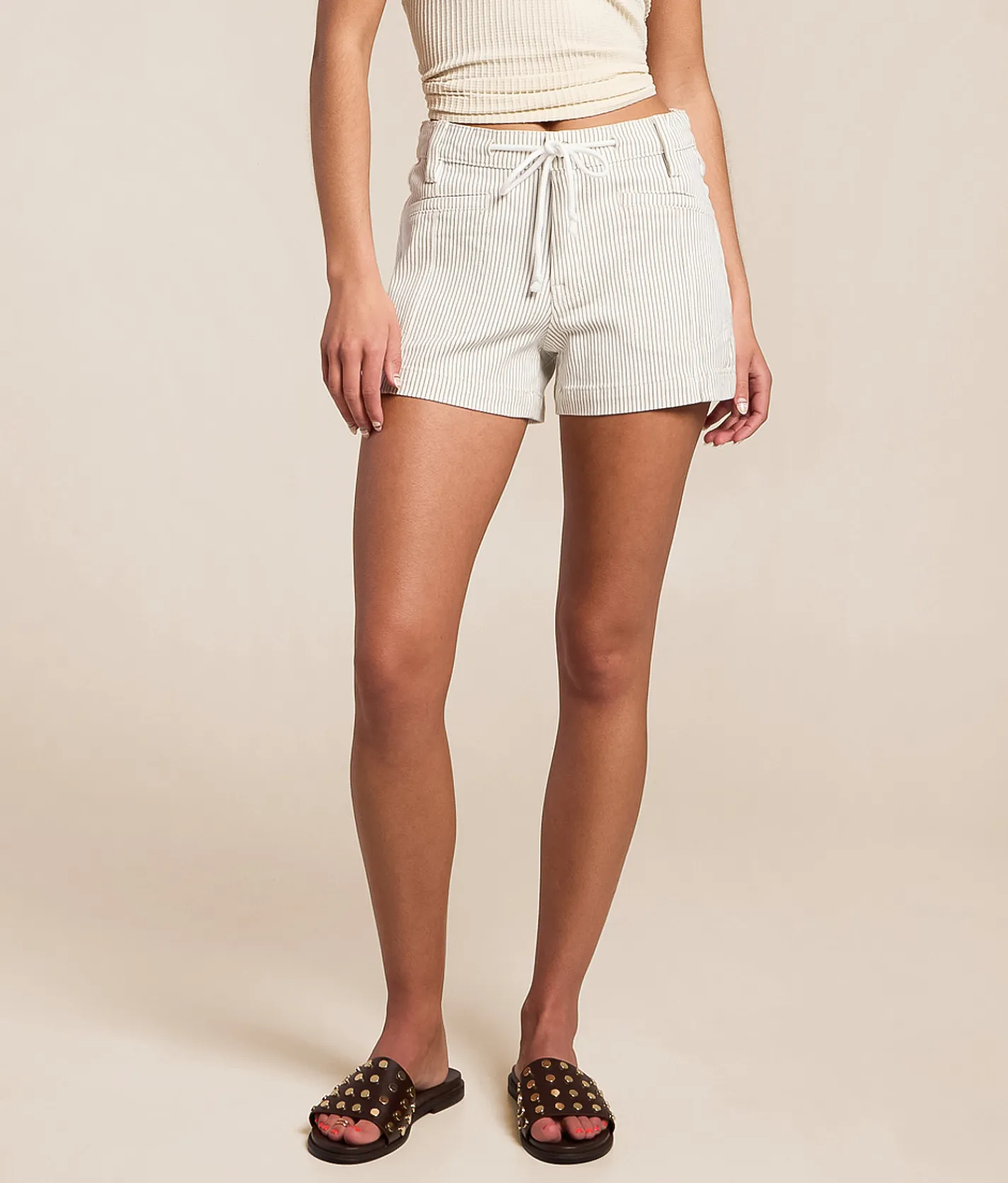 Bottoms|Shorts | VERVET by Flying Monkey Rebecca d Stretch Short Stripe