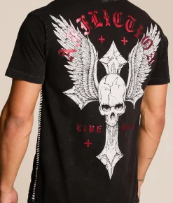 Tops|Graphic T-Shirts | Affliction Rebel Soul T-Shirt Black Lava Wash
