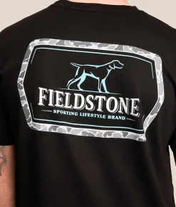 Tops|Graphic T-Shirts | Fieldstone Rectangle Camo T-Shirt Black