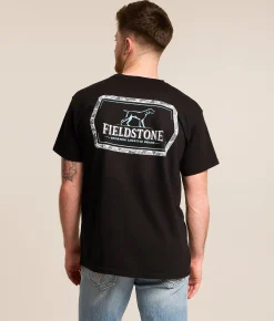 Tops|Graphic T-Shirts | Fieldstone Rectangle Camo T-Shirt Black