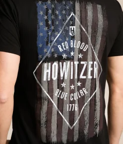 Tops|Graphic T-Shirts | Howitzer Red Blood T-Shirt Black