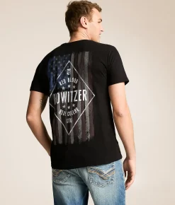 Tops|Graphic T-Shirts | Howitzer Red Blood T-Shirt Black