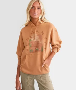 Goodie Two Sleeves Red Canyon Hooded Sweatshirt Washed Rust Outlet