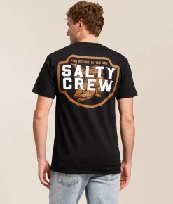 Salty Crew Red Drum T-Shirt Black Hot