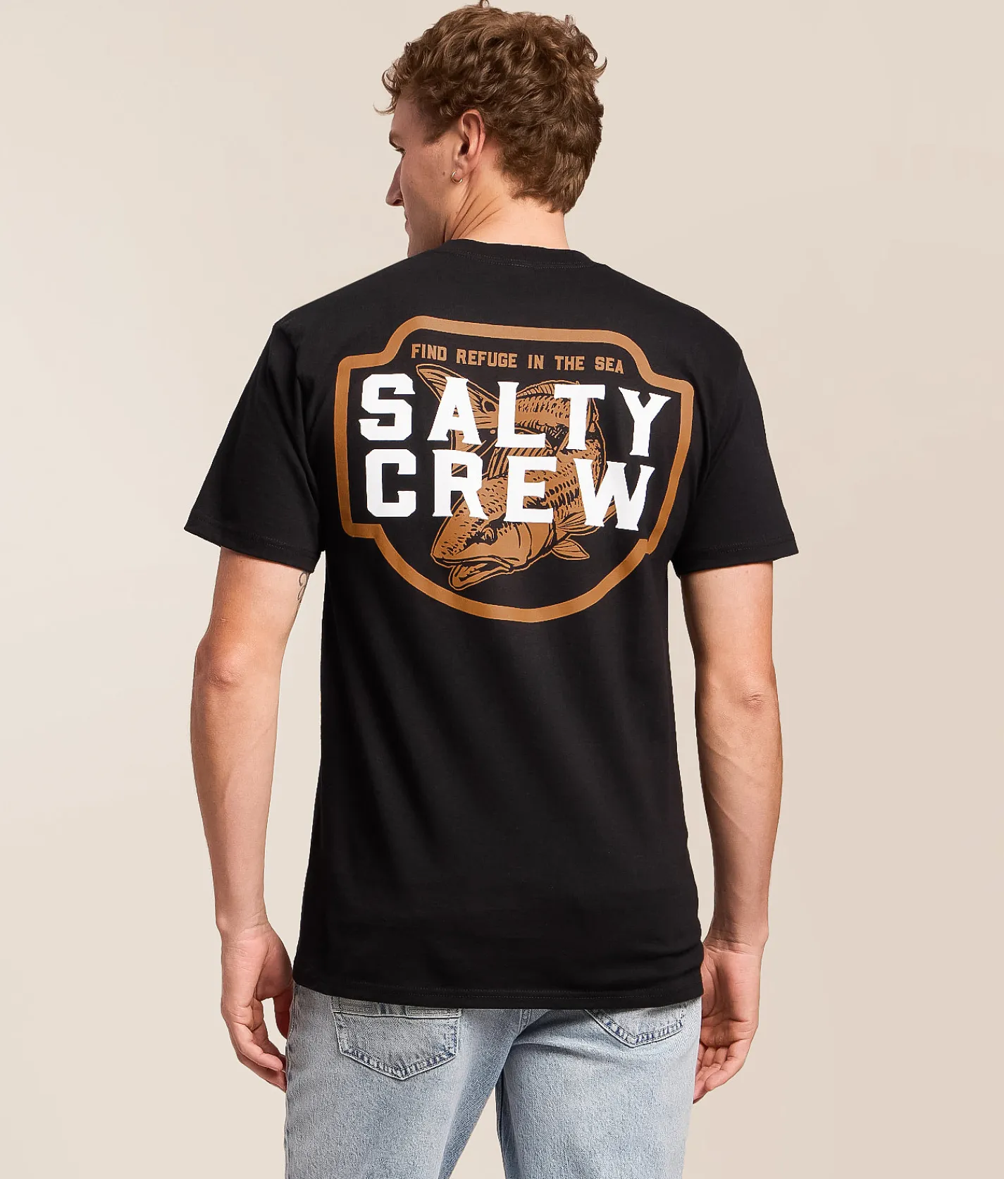 Salty Crew Red Drum T-Shirt Black Hot