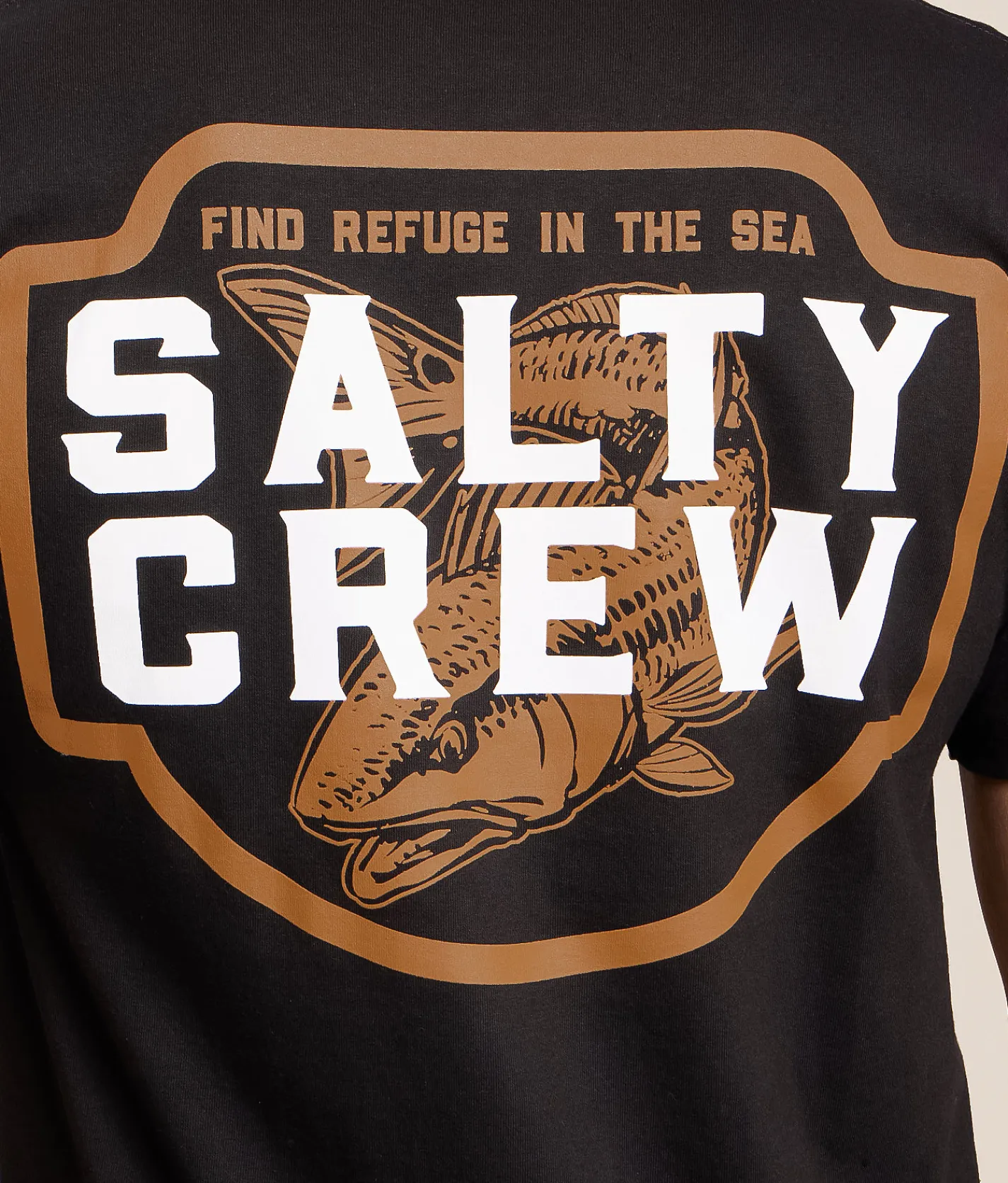 Salty Crew Red Drum T-Shirt Black Hot