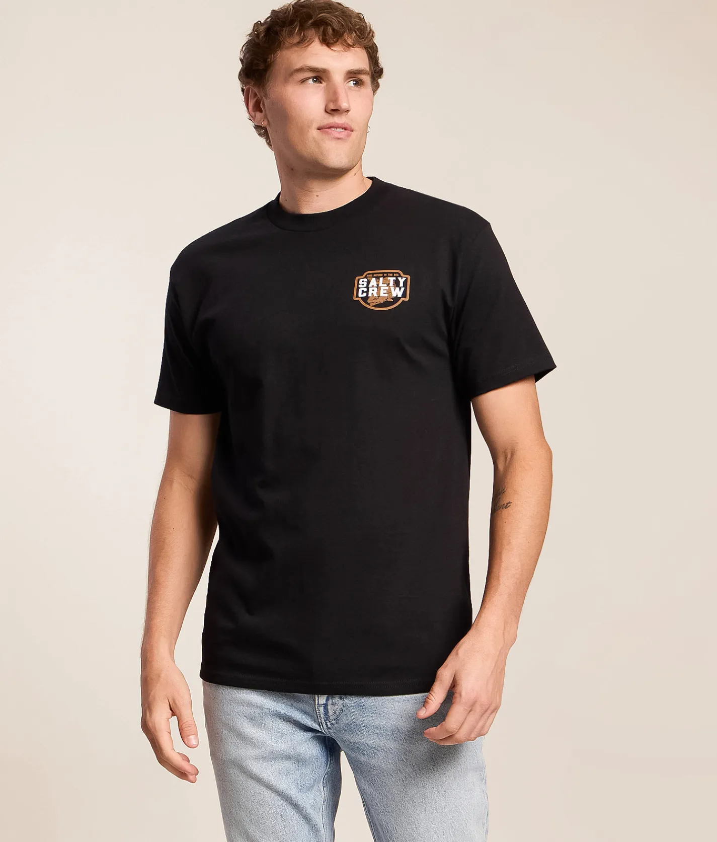 Salty Crew Red Drum T-Shirt Black Hot