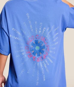 Tops | Merch Traffic Red Hot Chili Peppers Oversized Band T-Shirt Teal