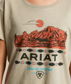 Tops | Ariat Red Rocks T-Shirt Tan