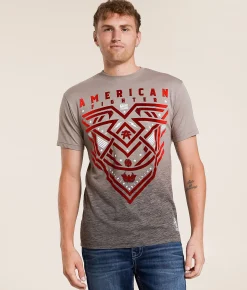 Tops|Graphic T-Shirts | American Fighter Redrock T-Shirt Desert Taupe Tetris
