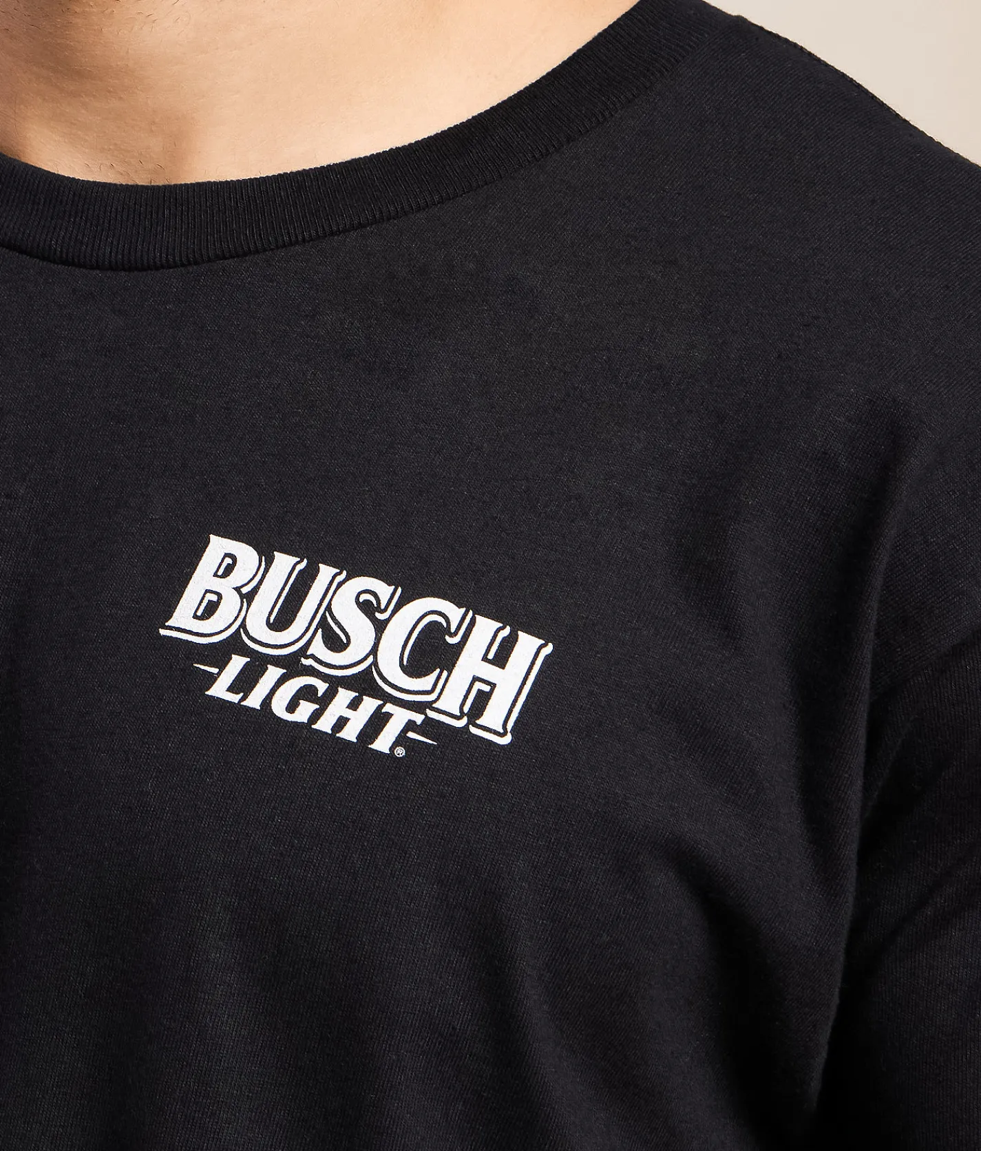Graphic T-Shirts | JEDCo Red White & Busch Light T-Shirt Black