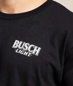JEDCo Red White & Busch Light T-Shirt Black Best