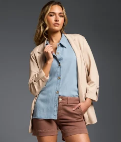 Buckle Black Refined Edit - Chambray Shirt Blue Best