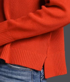 Tops | Buckle Black Refined Edit - Exposed Seam Sweater Molten Lava
