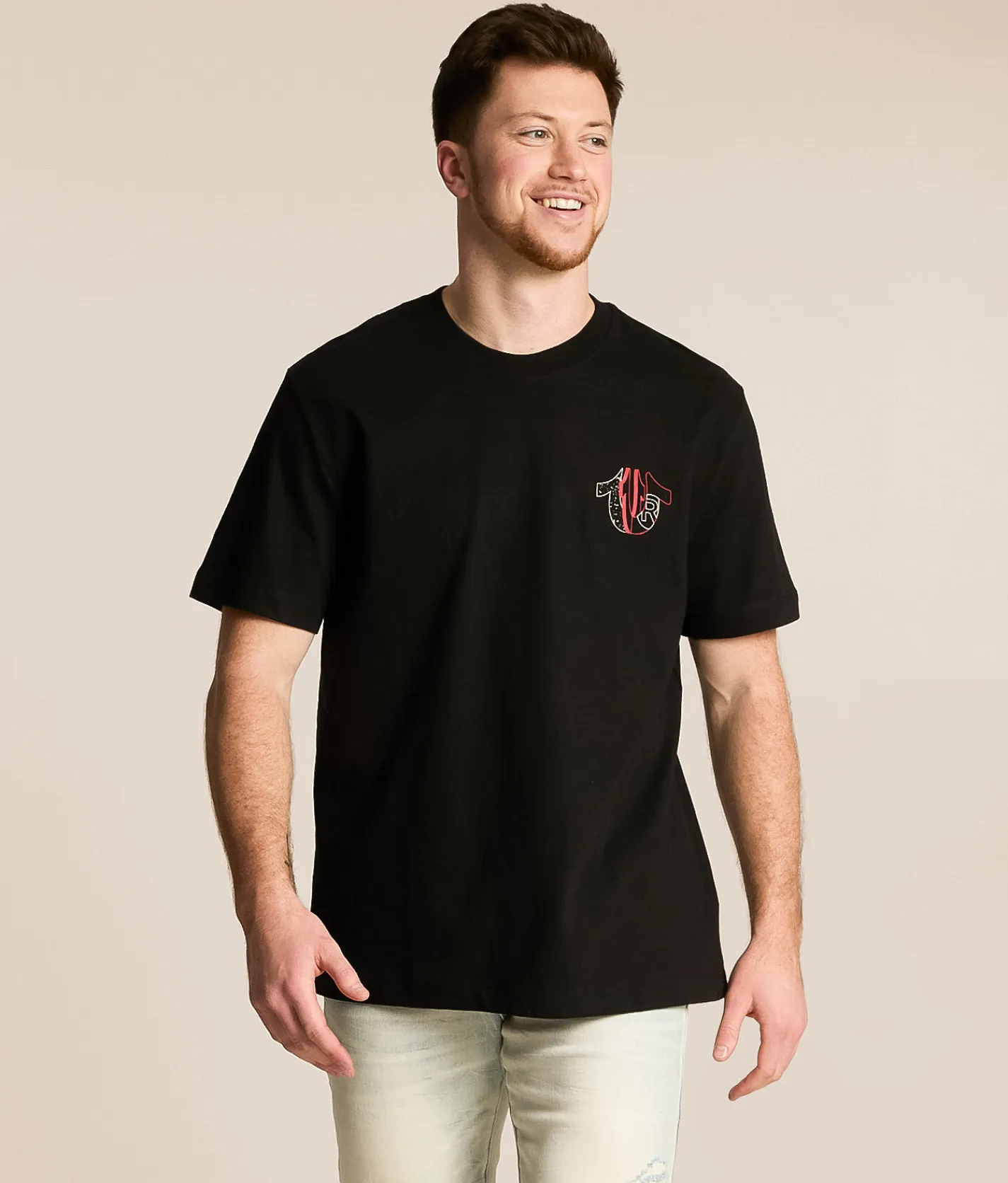 True Religion Registered T-Shirt Jet Black New