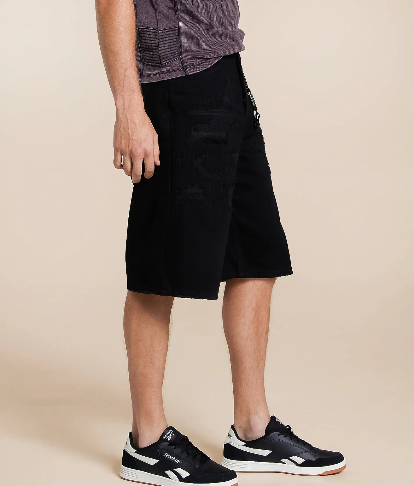 Bottoms|Shorts | Smuggler's Moon Relaxed Denim Short Black