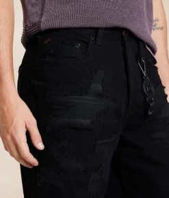 Bottoms|Shorts | Smuggler's Moon Relaxed Denim Short Black