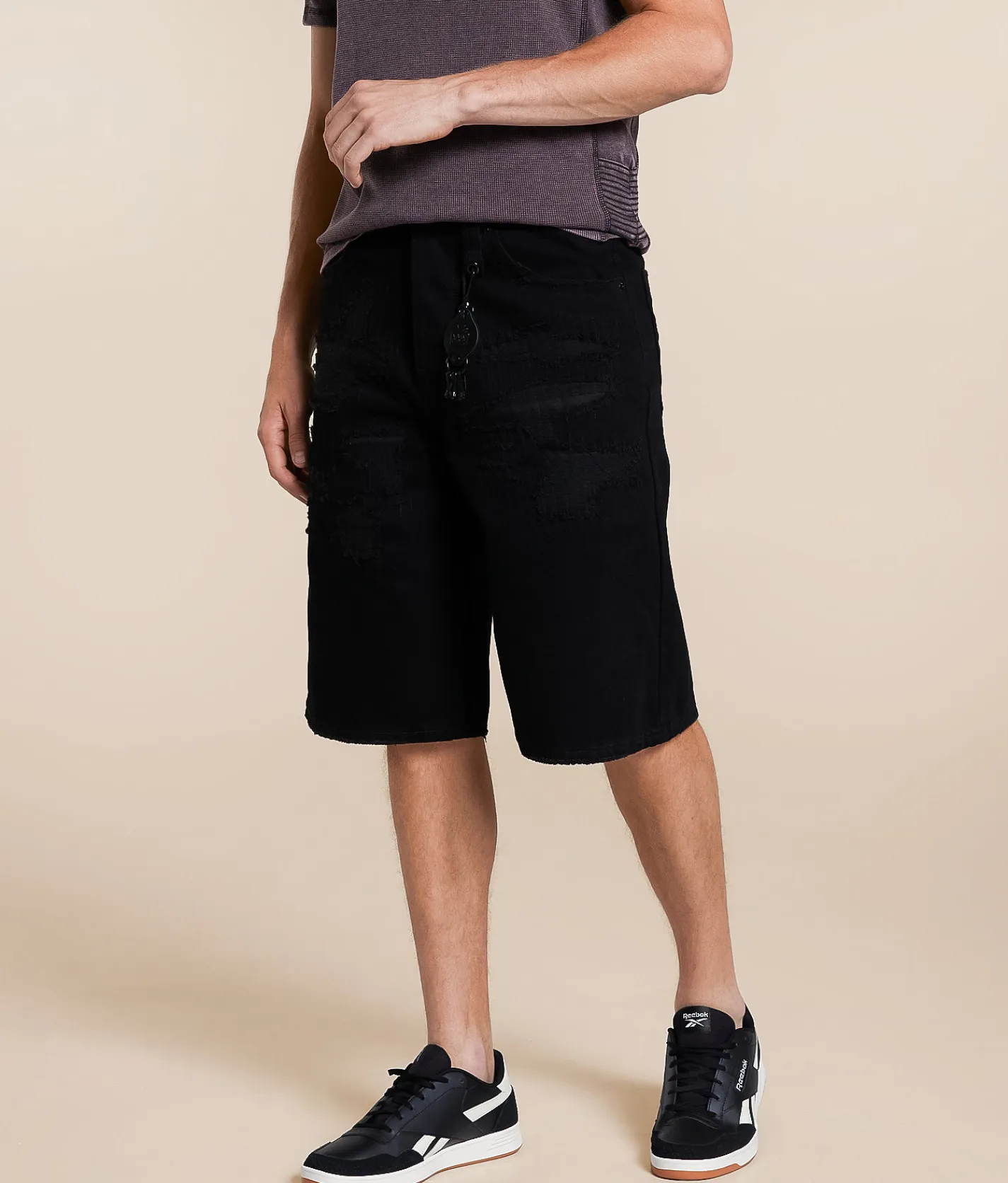 Bottoms|Shorts | Smuggler's Moon Relaxed Denim Short Black