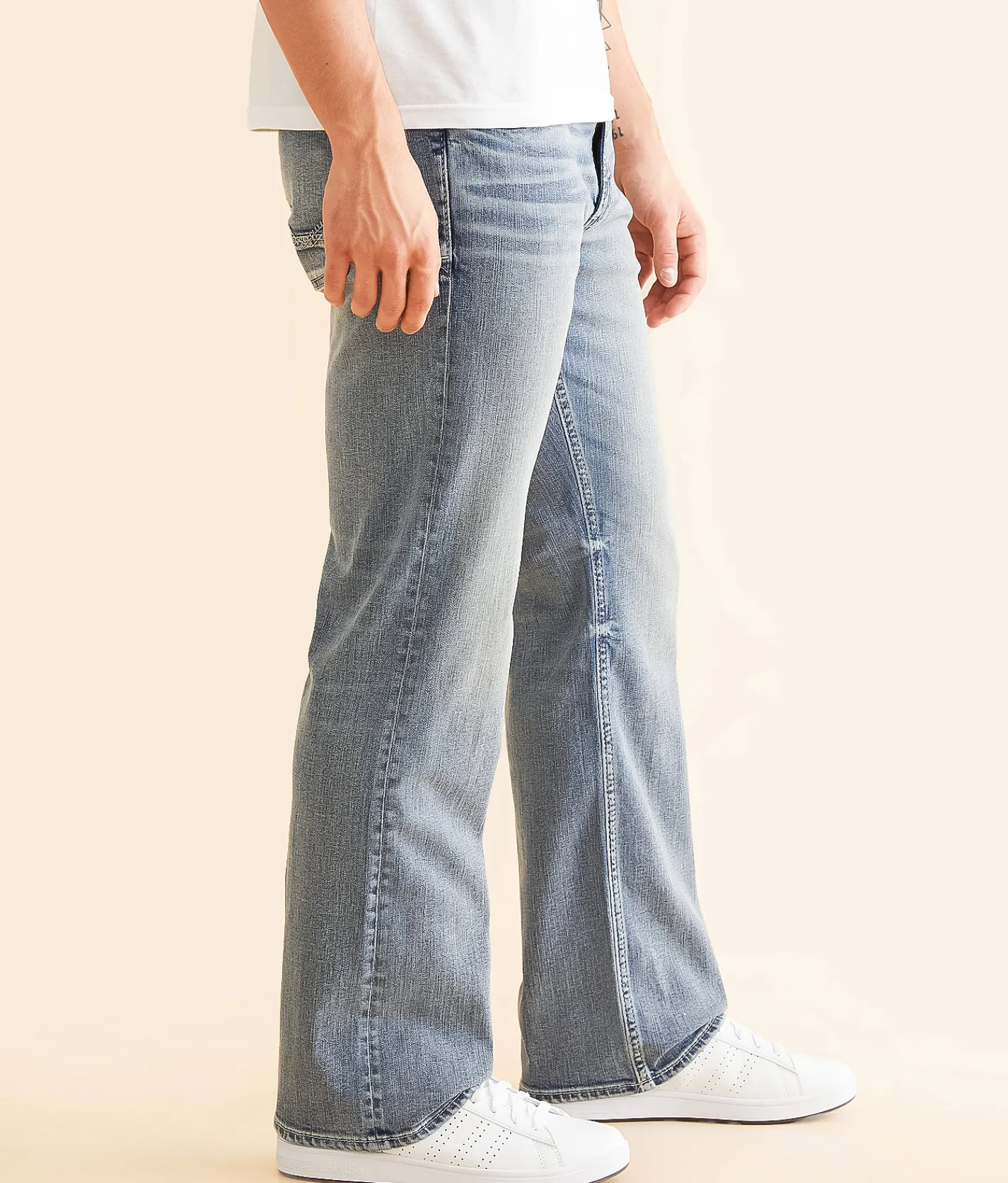 Reclaim Relaxed Straight Stretch Jean Birdie Sale