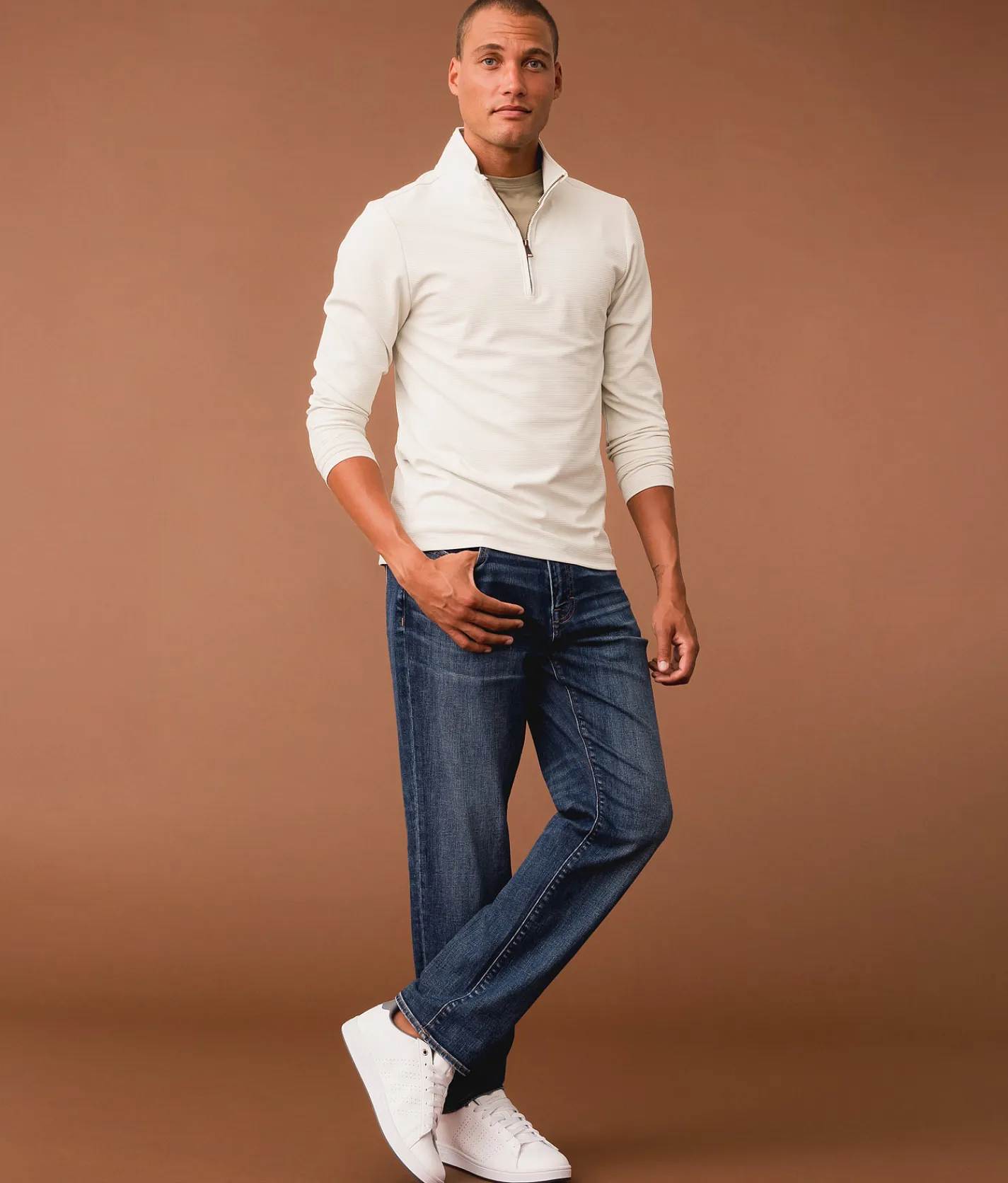 Bottoms | Outpost Makers Relaxed Straight Stretch Jean Moretti