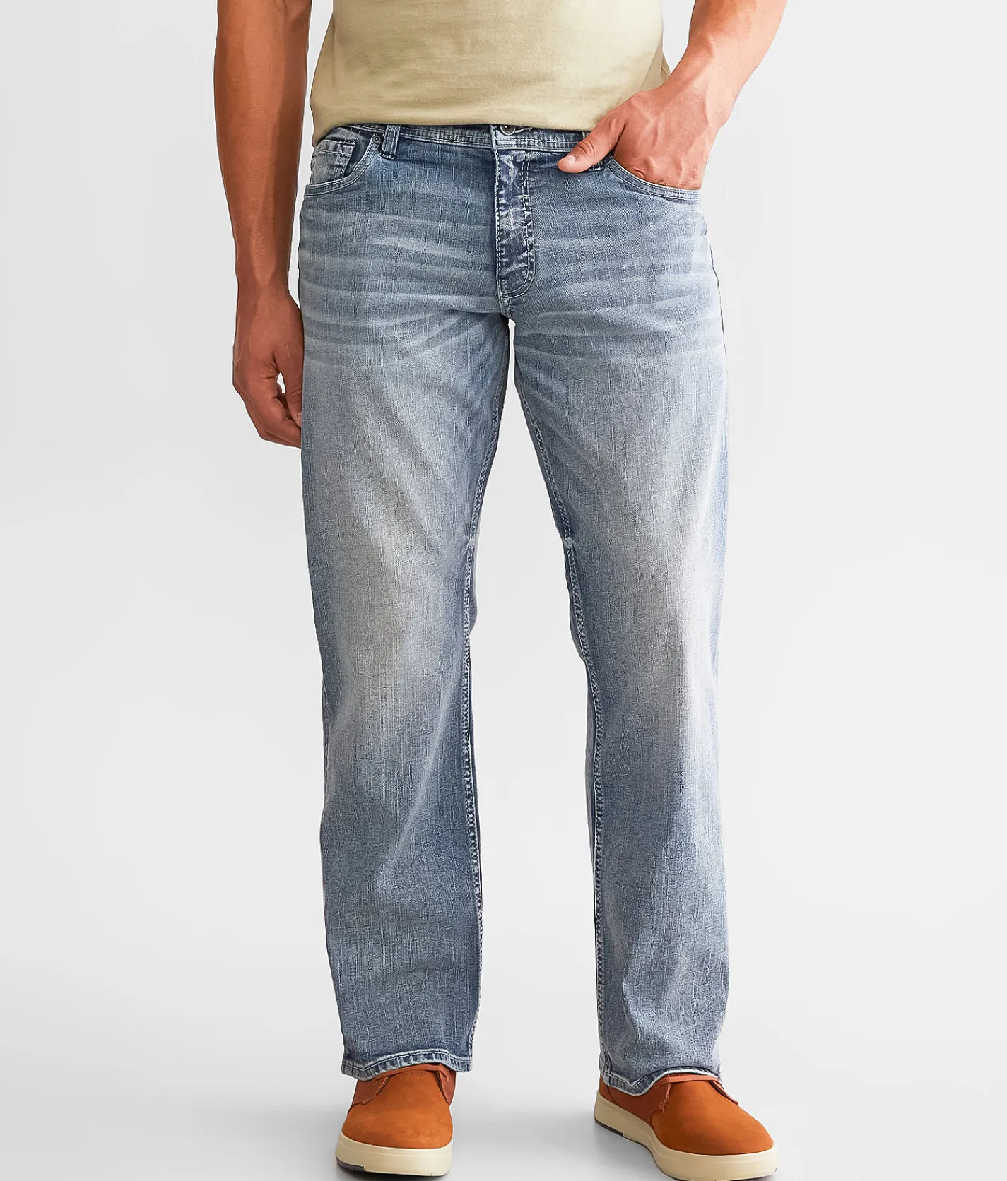 Sale Jeans|Bottoms | Reclaim Relaxed Straight Stretch Jean Leo
