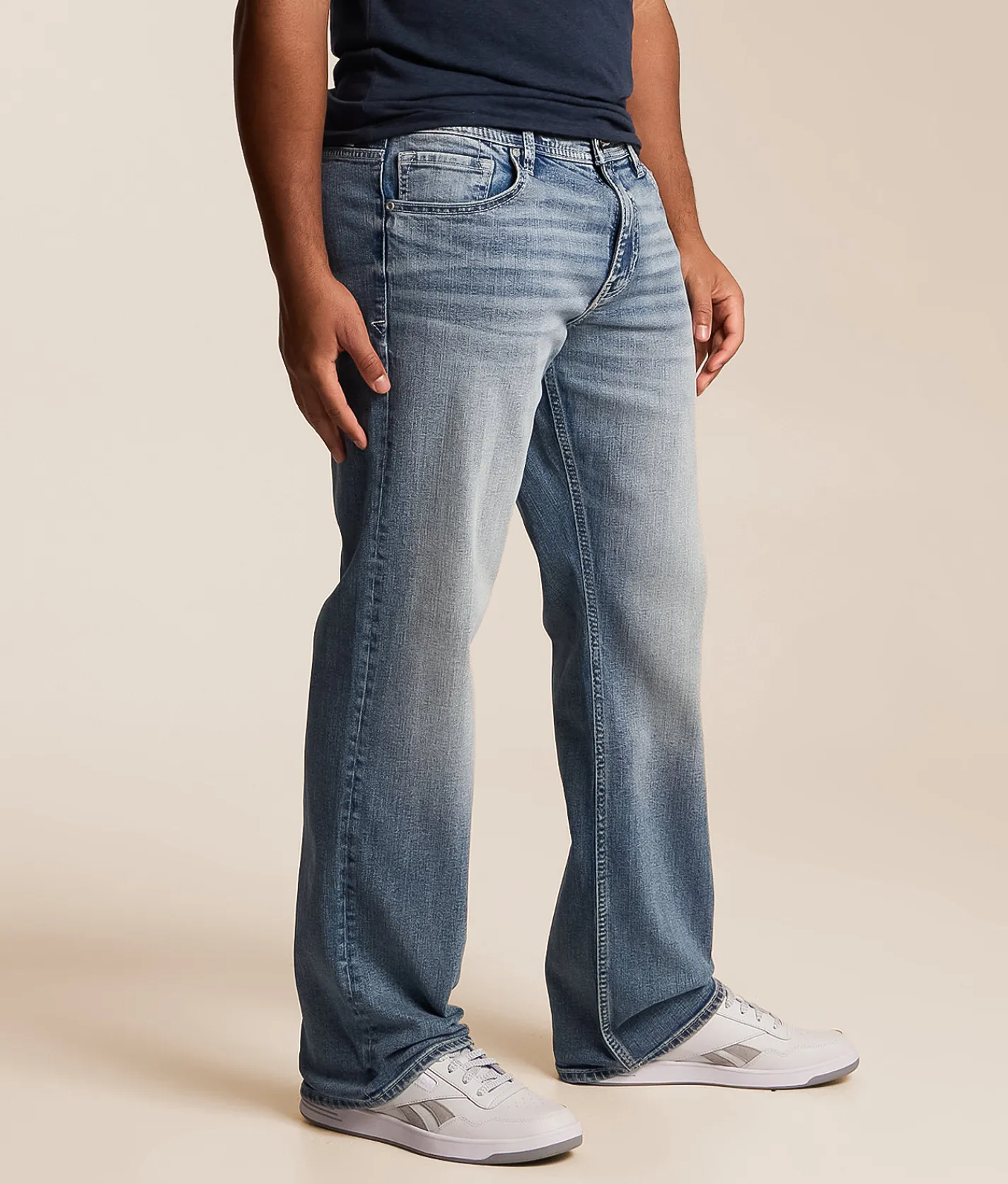 Reclaim Relaxed Straight Stretch Jean Willy Clearance