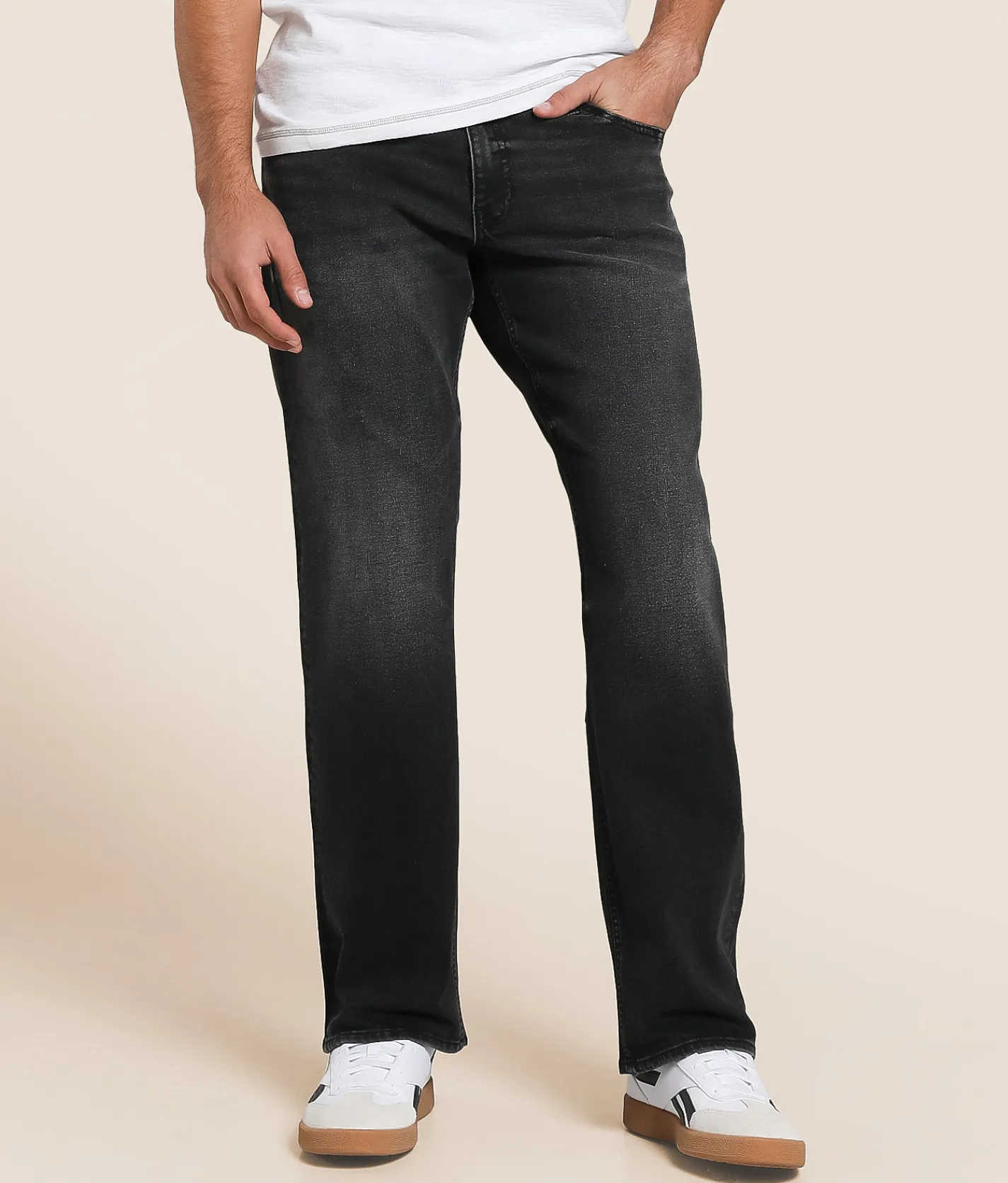 Bottoms|Jeans | Reclaim Relaxed Straight Stretch Jean Washed Black