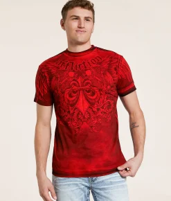 Affliction Remains T-Shirt Bright Red Outlet