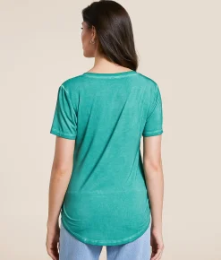 White Crow Remi Washed Top Deep Sea Hot