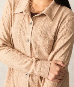 Buckle Black Remmy Brushed Knit Shirt Tan Outlet